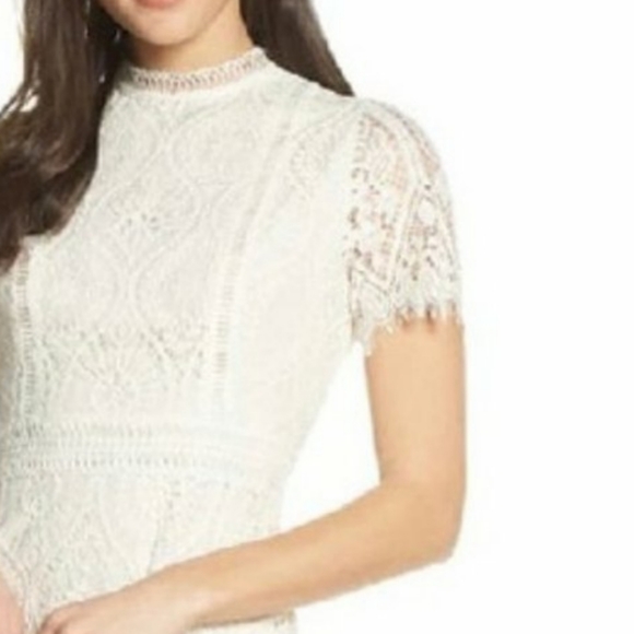 BB Dakota Short Sleeve Lace FitFlare dress - Picture 7 of 11
